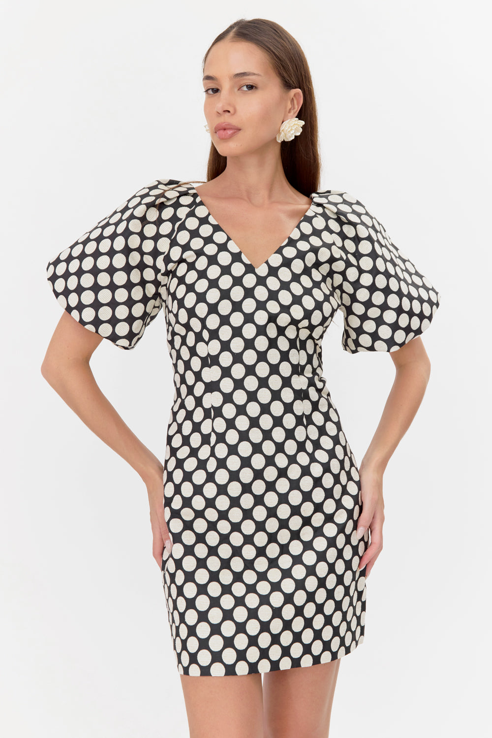 Willow Jacquard Dot Mini Dress