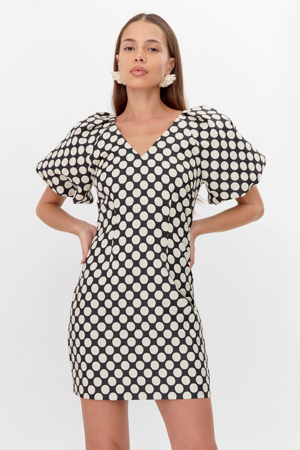 Willow Jacquard Dot Mini Dress