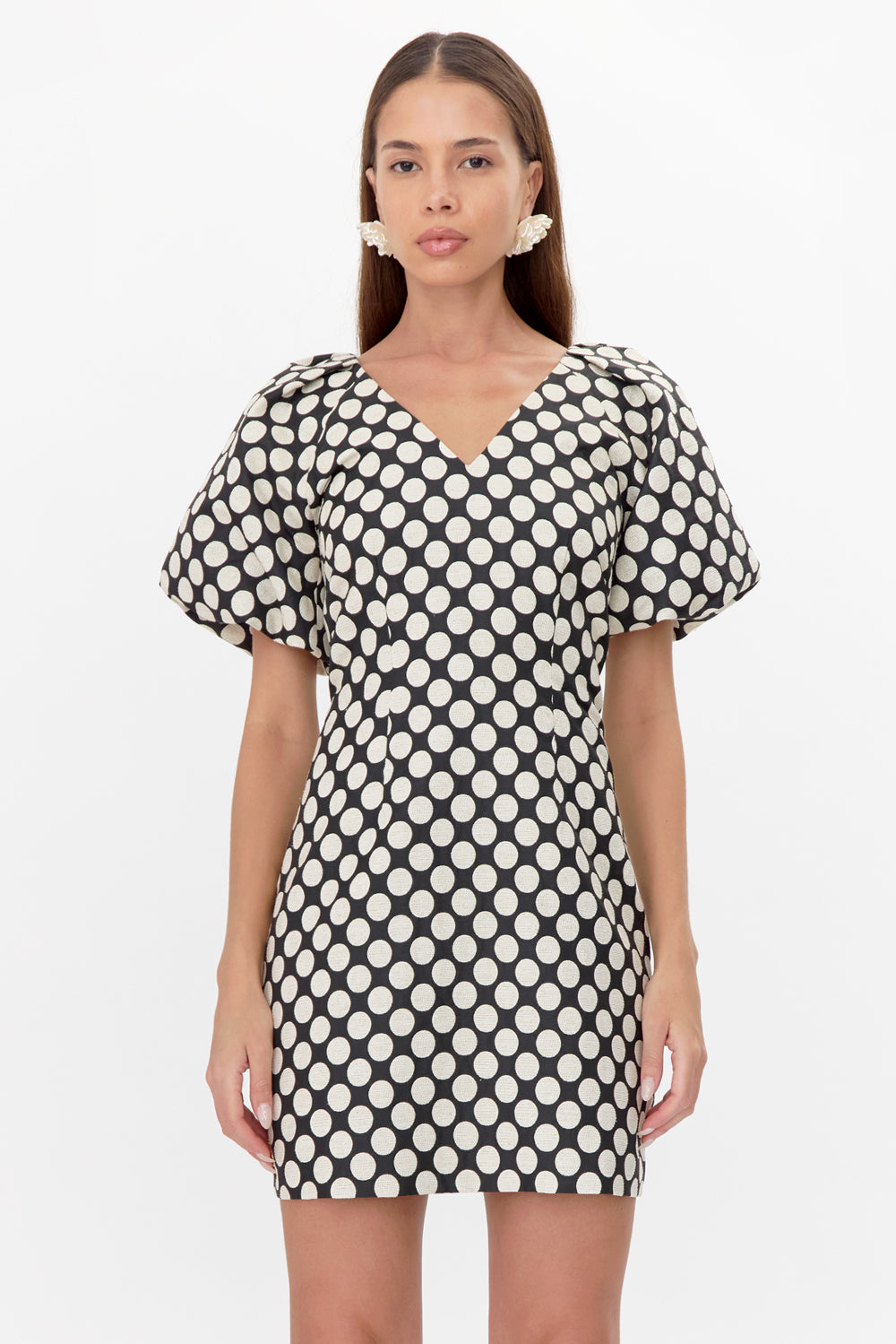 Willow Jacquard Dot Mini Dress