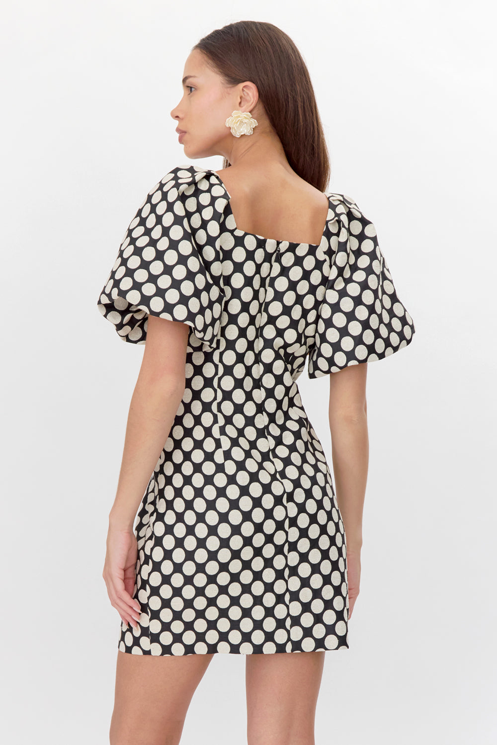 Willow Jacquard Dot Mini Dress