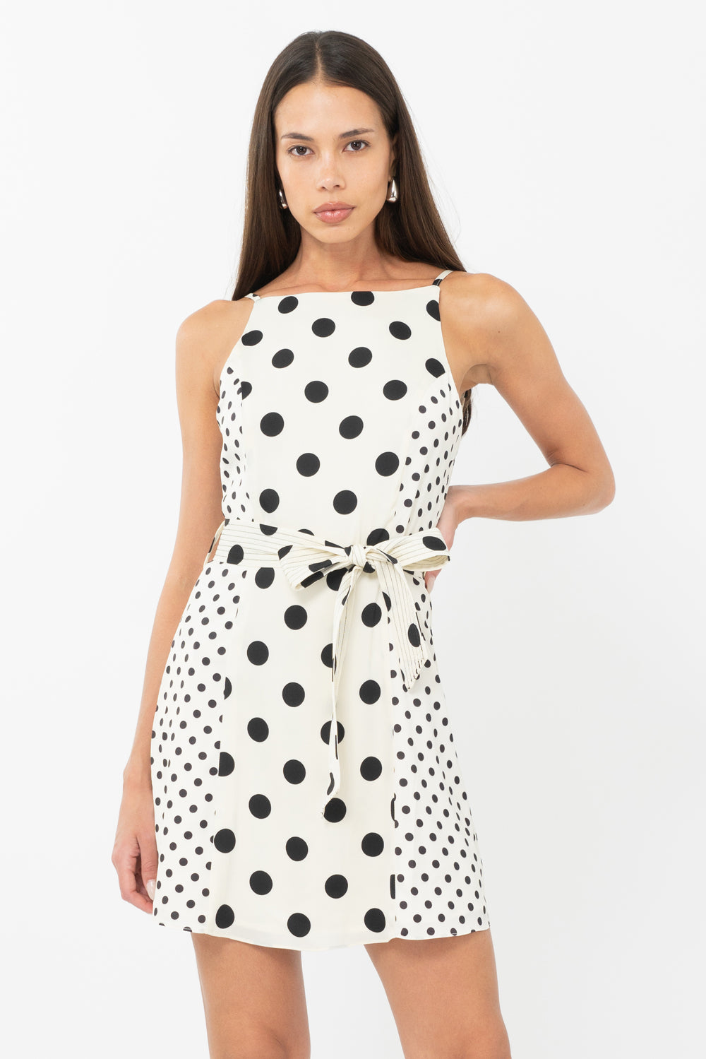 Lelou Polka Dot Tie Dress