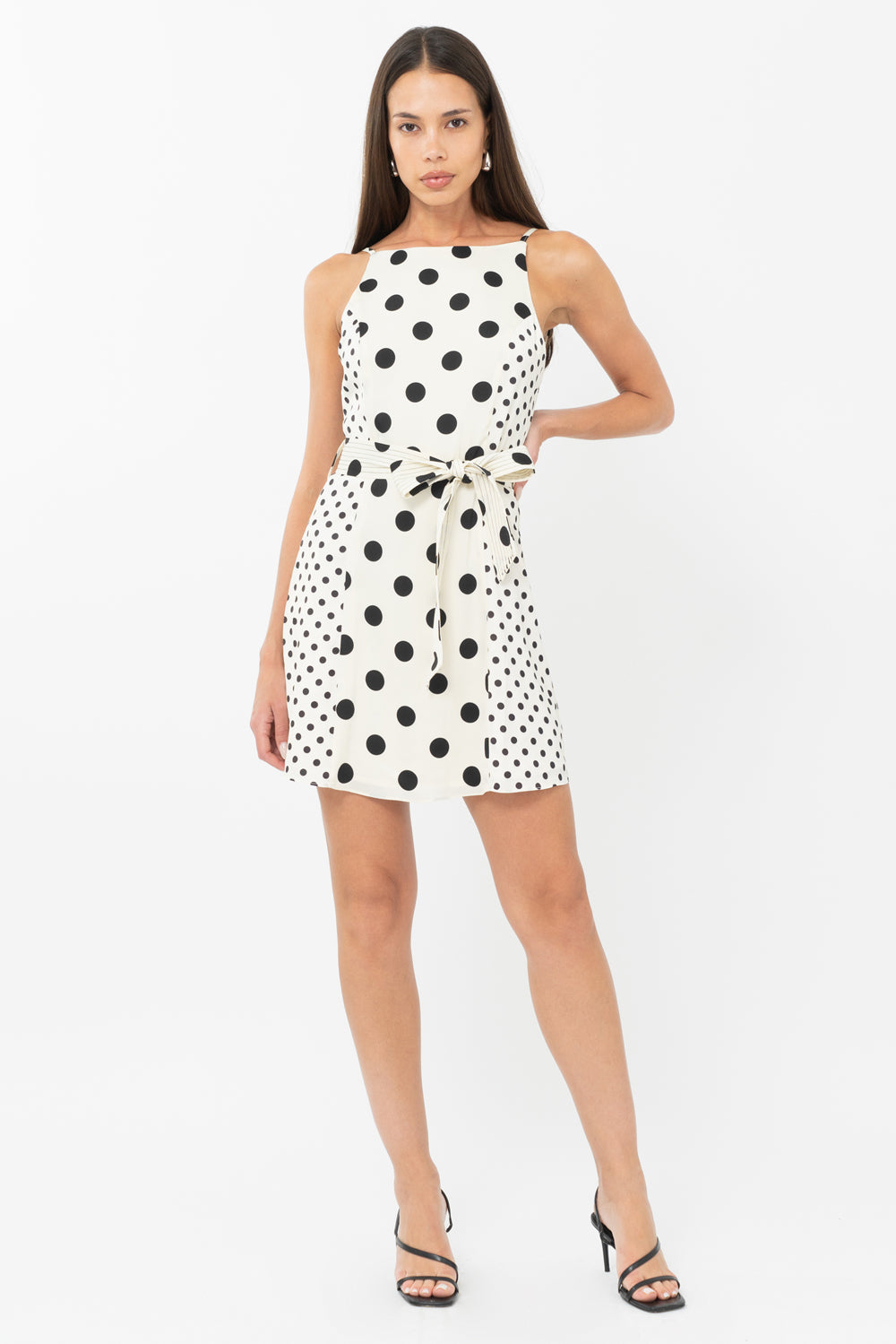 Lelou Polka Dot Tie Dress