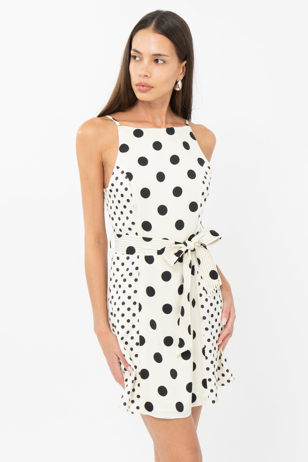 Lelou Polka Dot Tie Dress