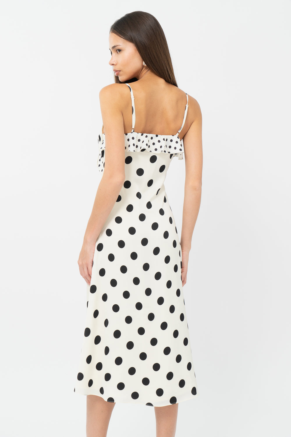 Sloane Polka Dot Rosette Midi Dress