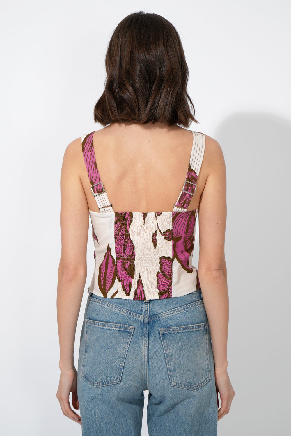 Layne Front Tie Printed Top