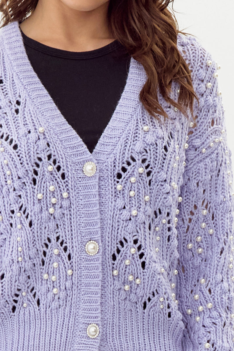 Daniella Pearl Knit Cardigan