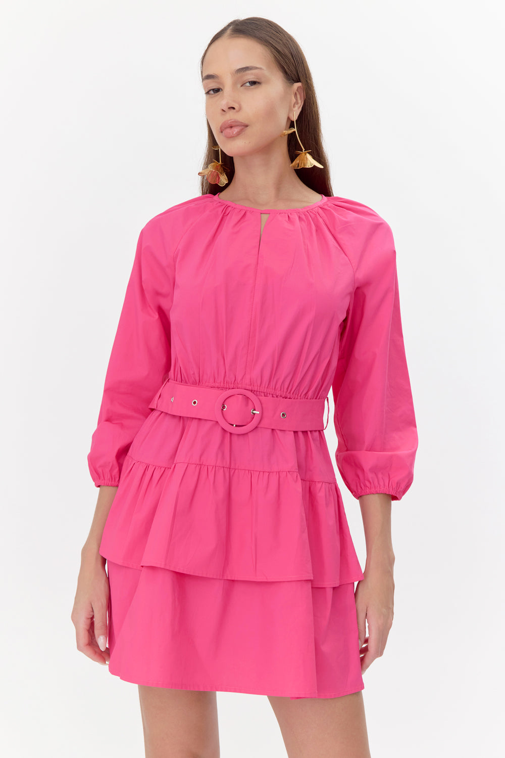 Trina Poplin Belted Mini Dress