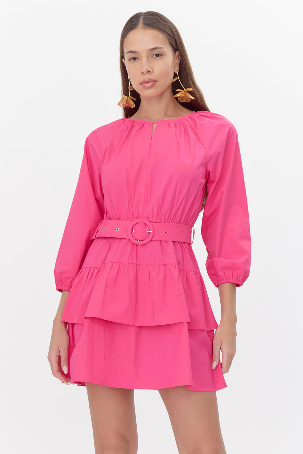 Trina Poplin Belted Mini Dress