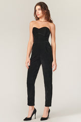 Ash Velvet Strapless Jumpsuit - FINAL SALE