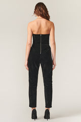 Ash Velvet Strapless Jumpsuit - FINAL SALE