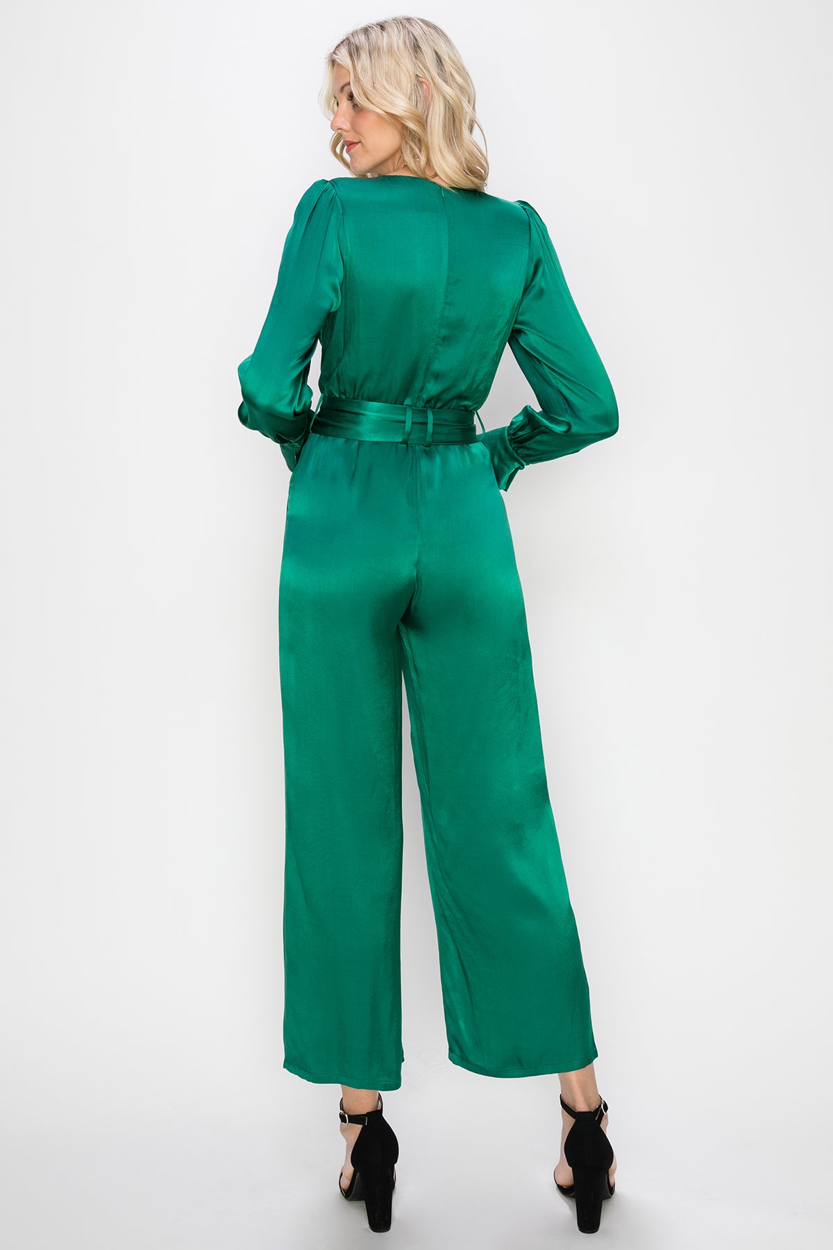 Verana Wide Cuff Belted Jumpsuit - FINAL SALE