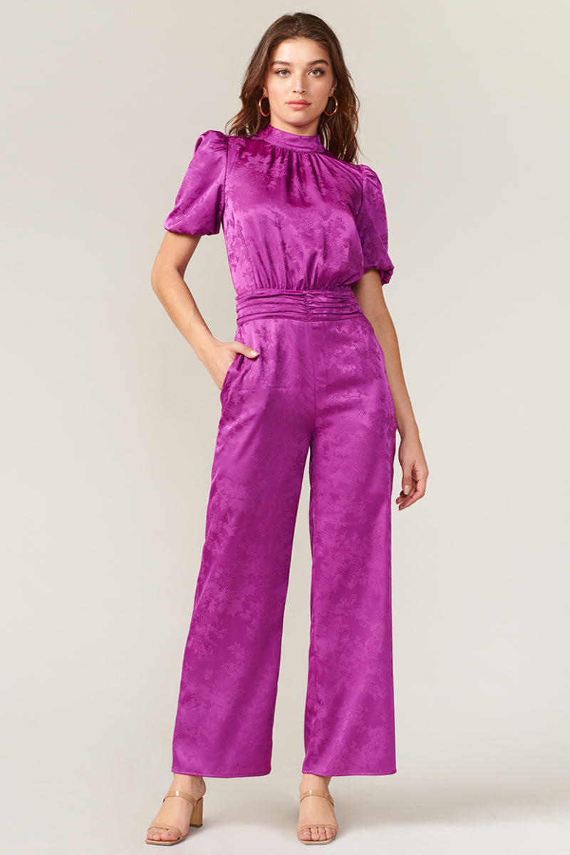 Theo Jacquard Open Back Jumpsuit - FINAL SALE