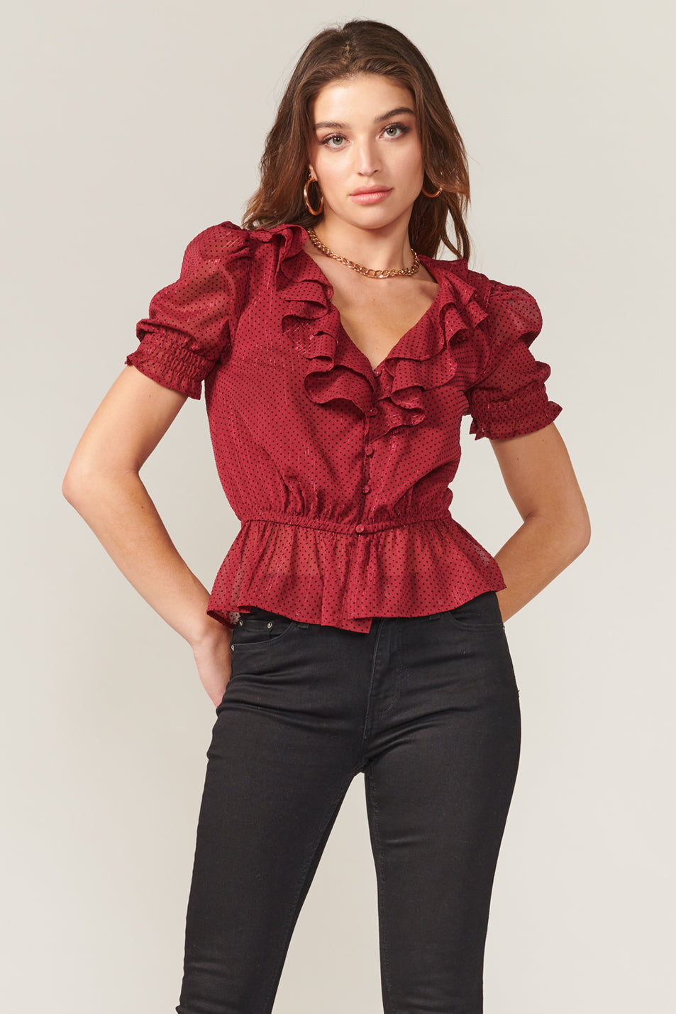 Larissa Polkadot Blouse - FINAL SALE