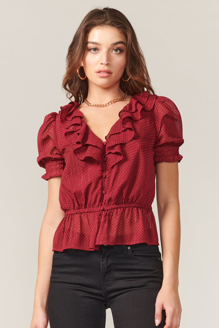 Larissa Polkadot Blouse - FINAL SALE