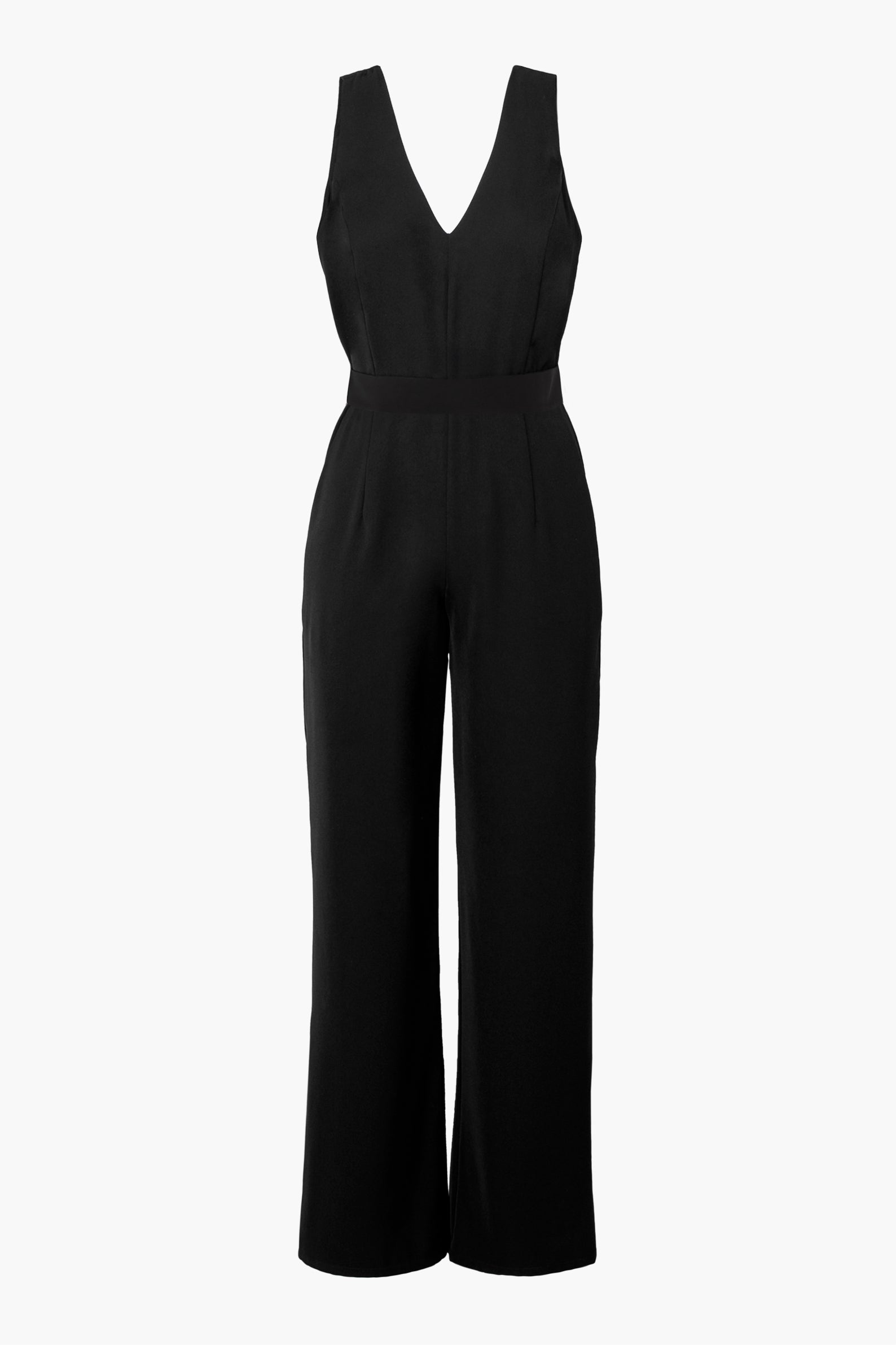 Kelli Deep V Neck Jumpsuit