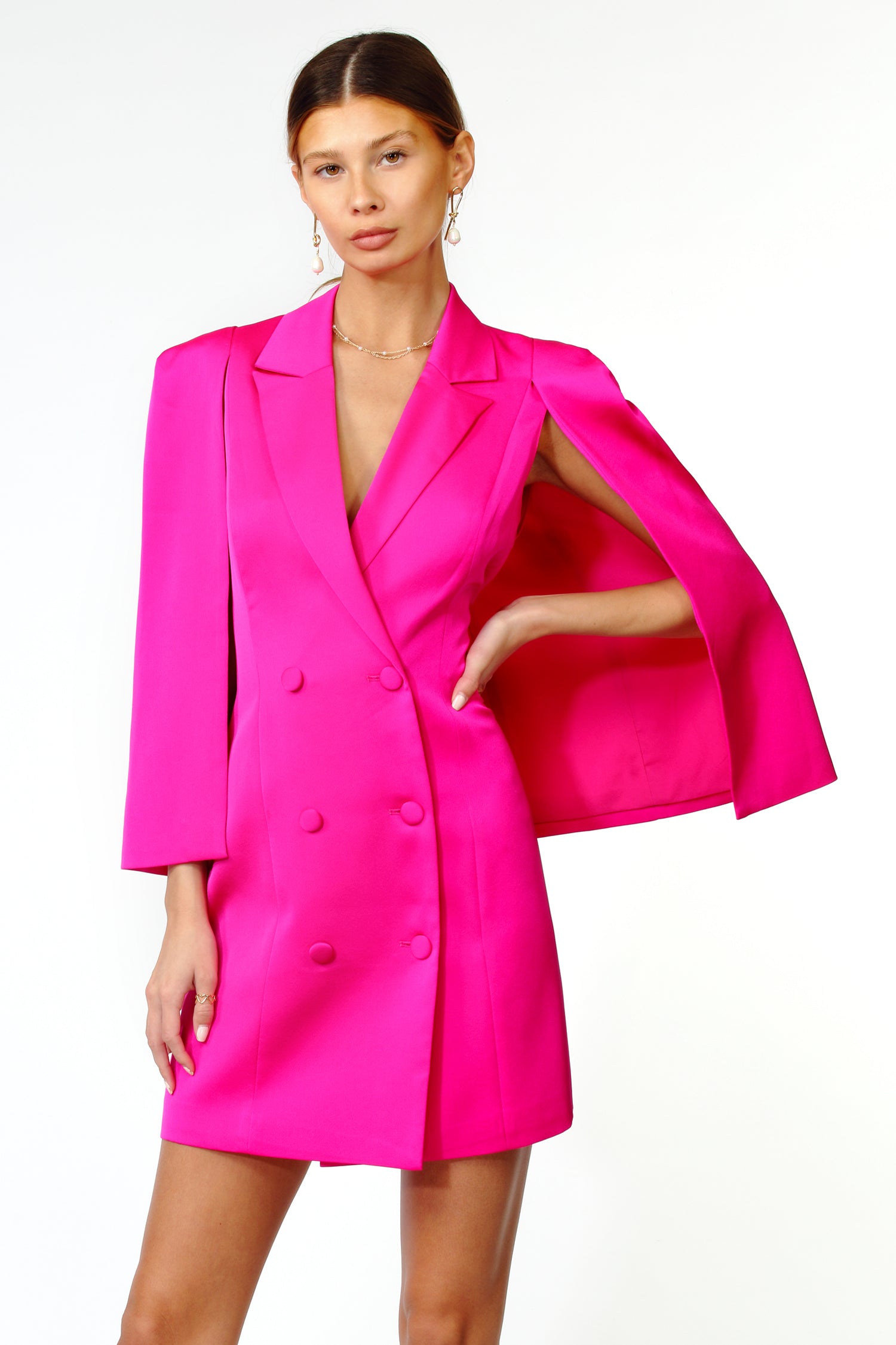 Thalia Cape Blazer Dress