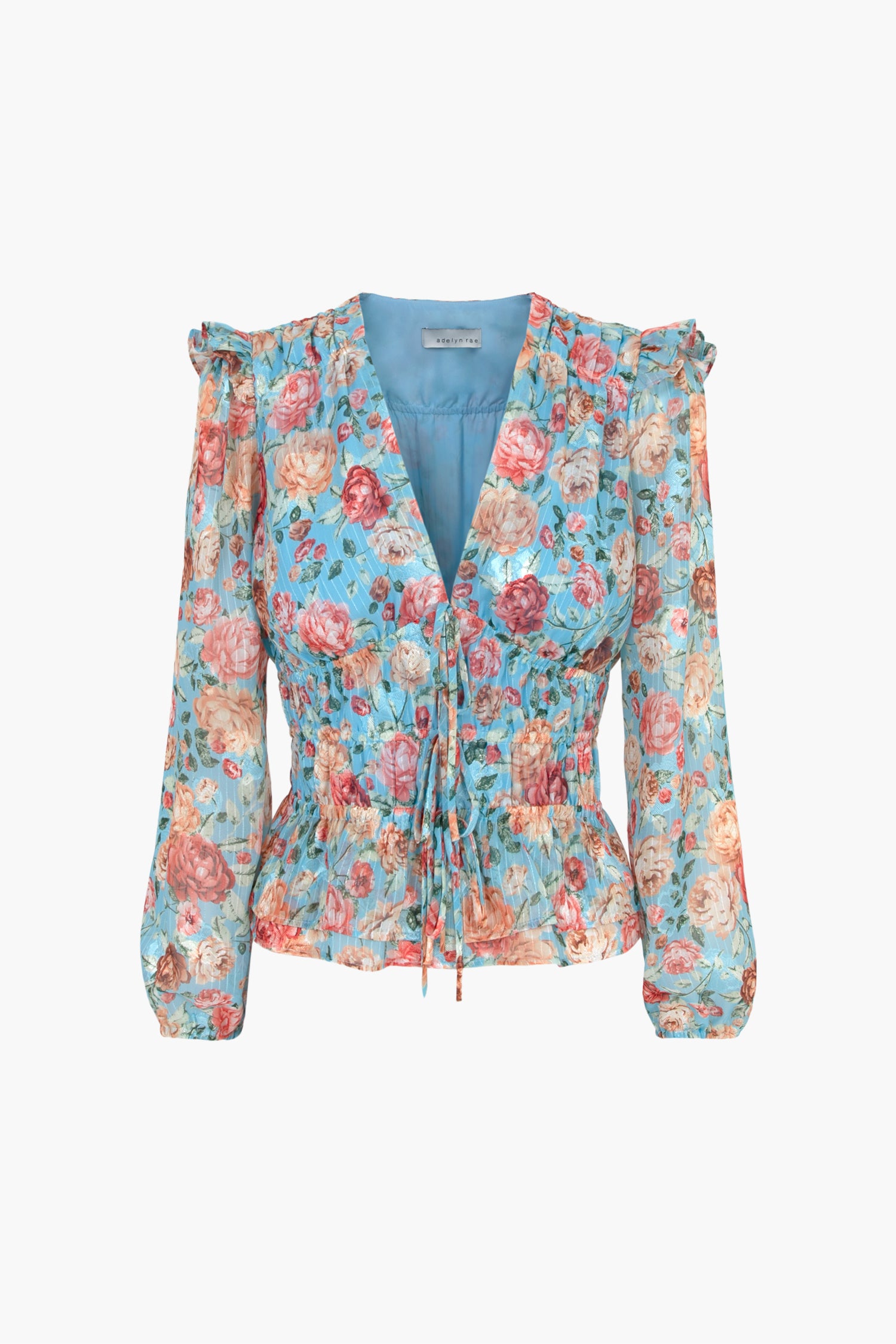 Amelia Tie Front Floral Blouse