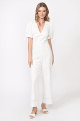 Regina Embroidered Eyelet Jumpsuit - FINAL SALE