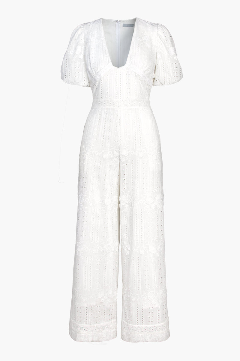 Regina Embroidered Eyelet Jumpsuit - FINAL SALE