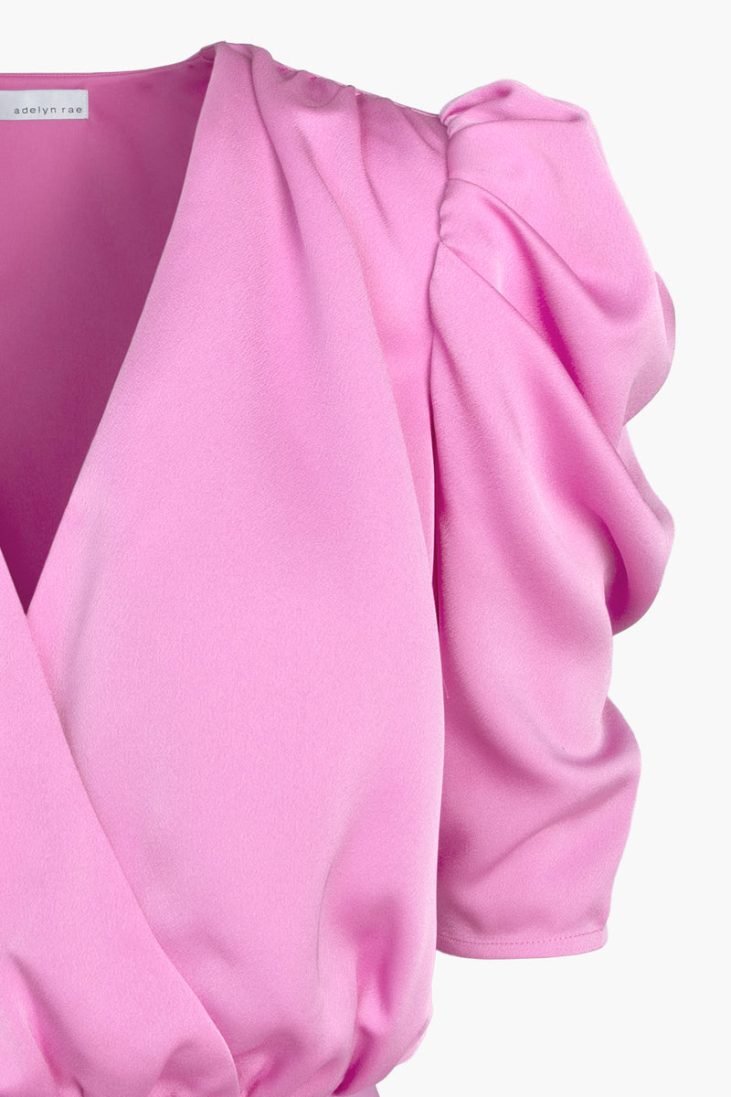 SHEIN Puff Sleeve Wrap Sweetheart Bodysuit ⋆ Women's Store