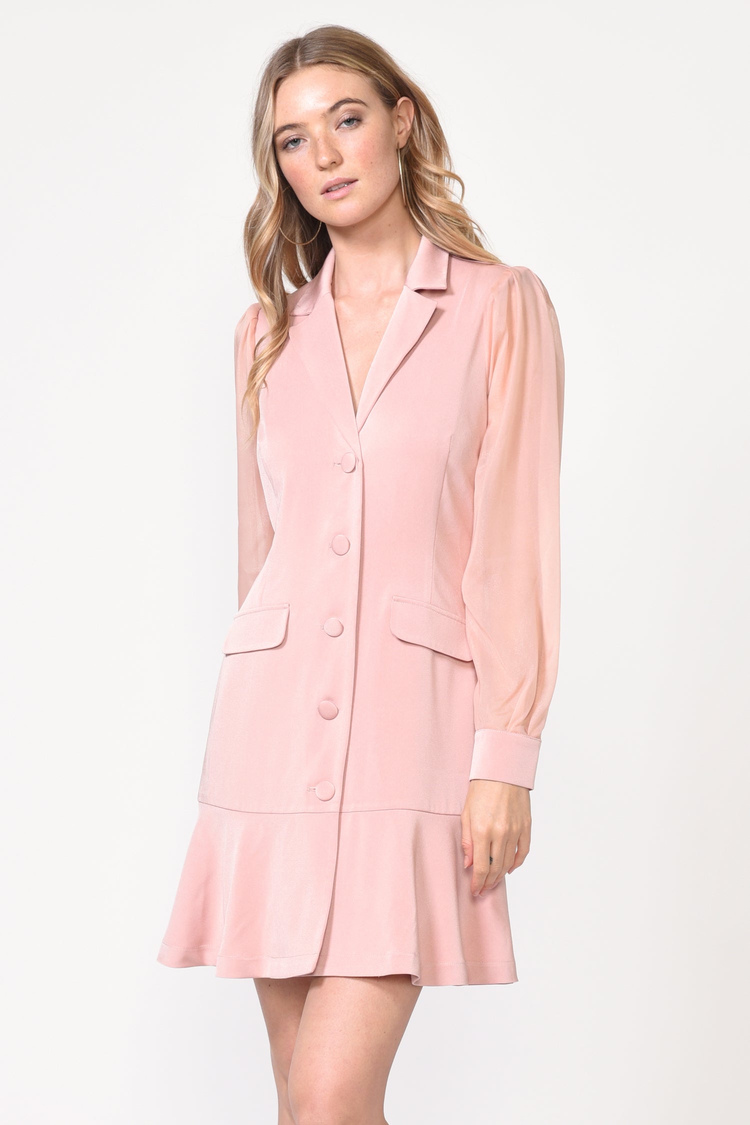 Candice Organza Sleeve Blazer Dress