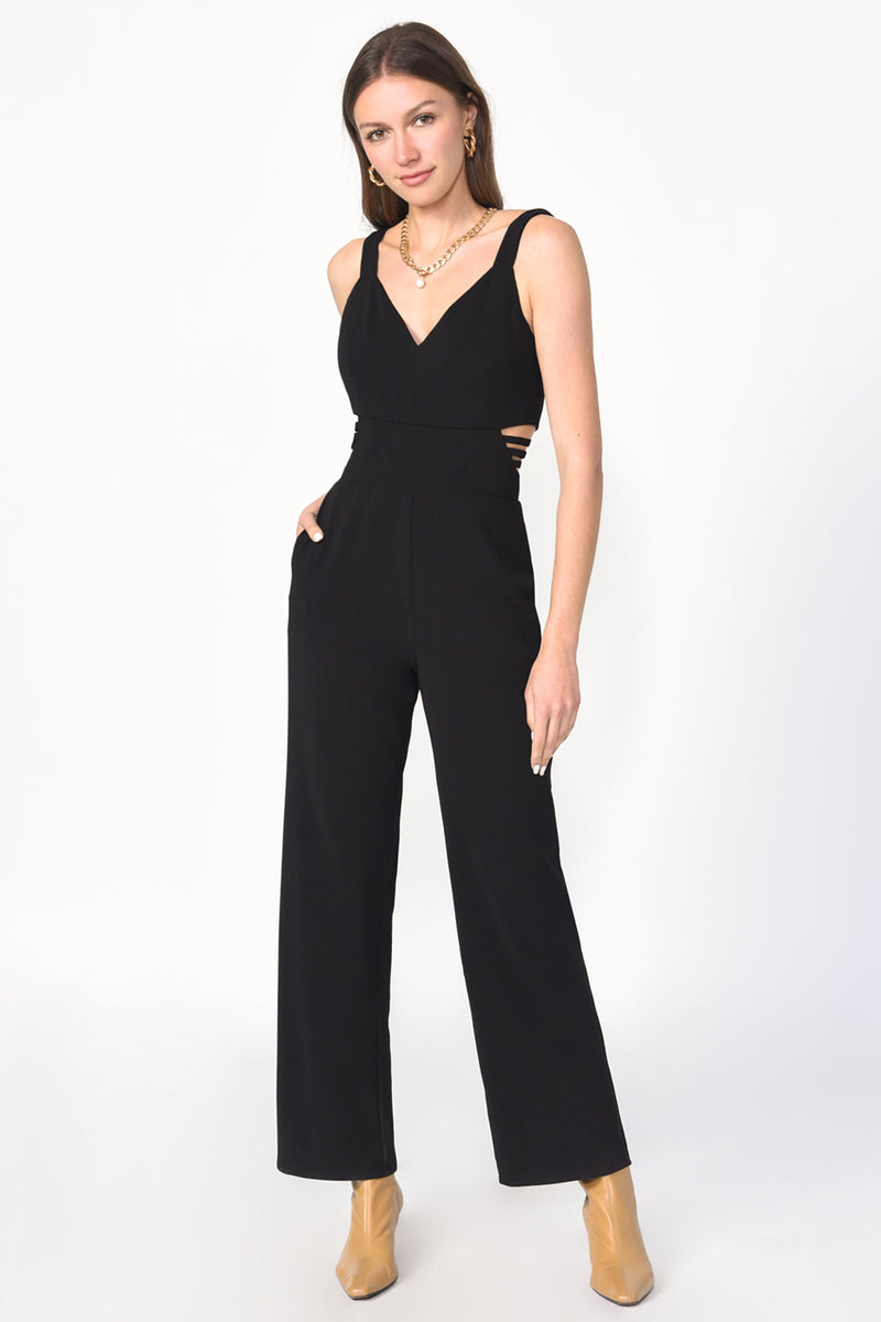 Glo Strappy Crepe Jumpsuit – Adelyn Rae