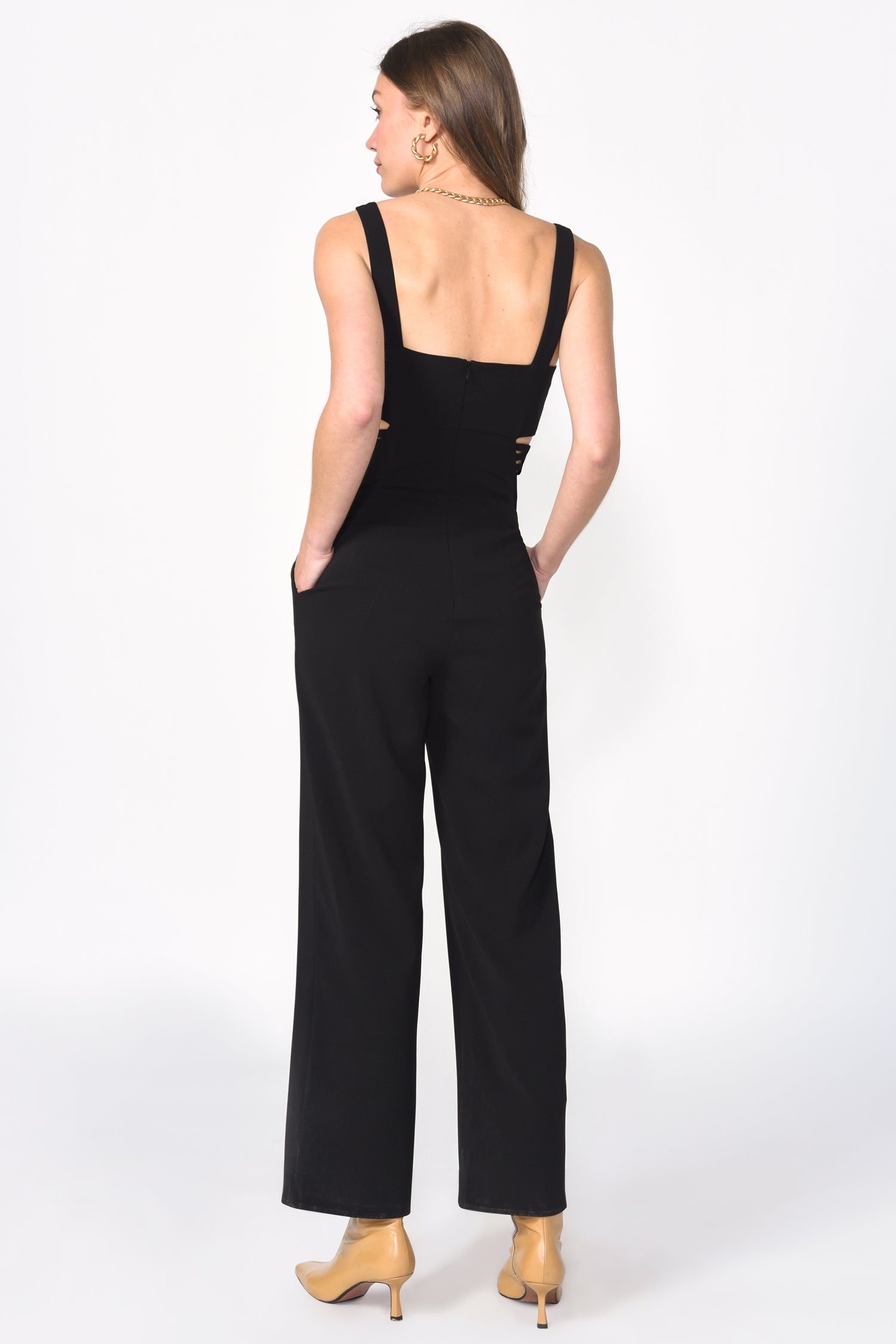 Glo Strappy Crepe Jumpsuit