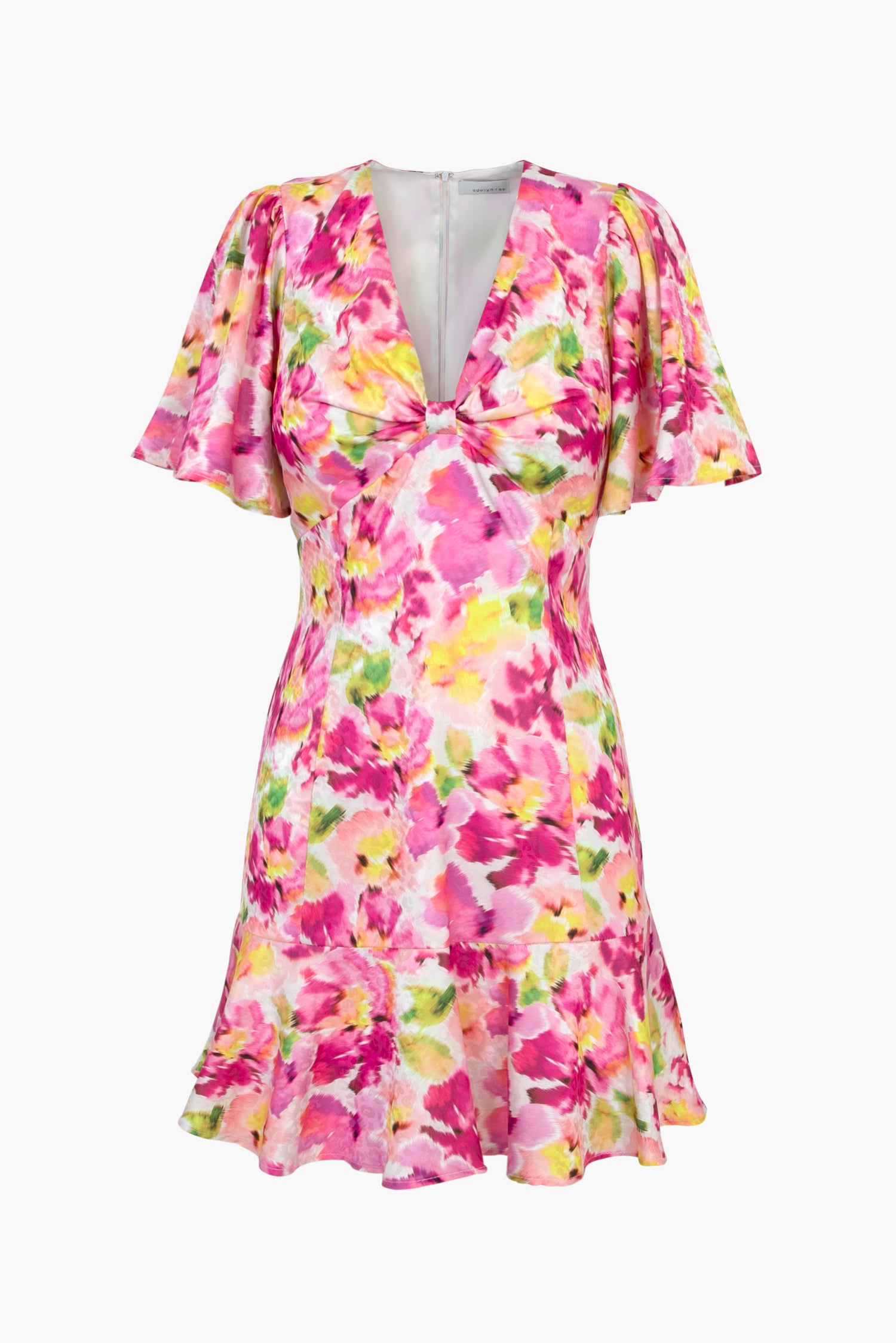 Petra Twist Front Floral Mini Dress