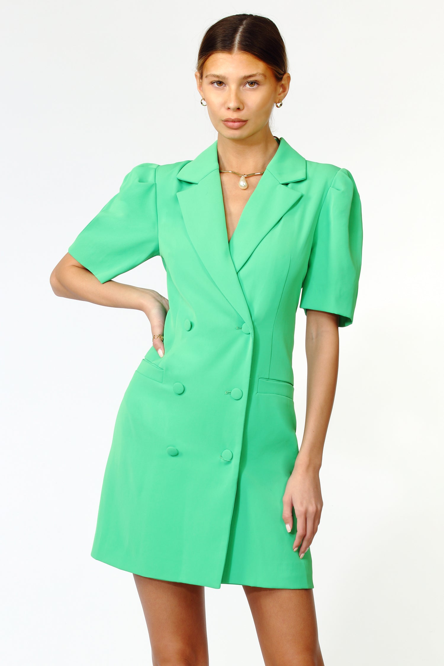 Celine Puff Sleeve Blazer Dress