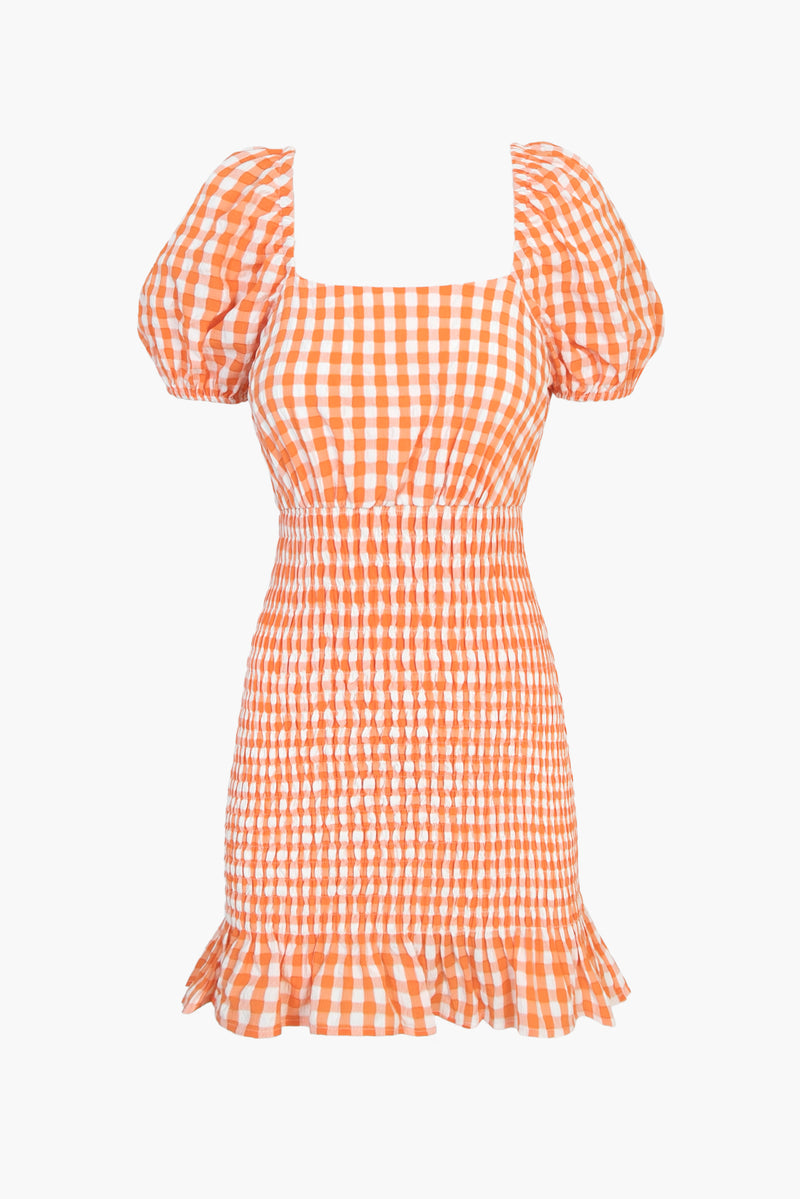 Windam Gingham Smocked Dress