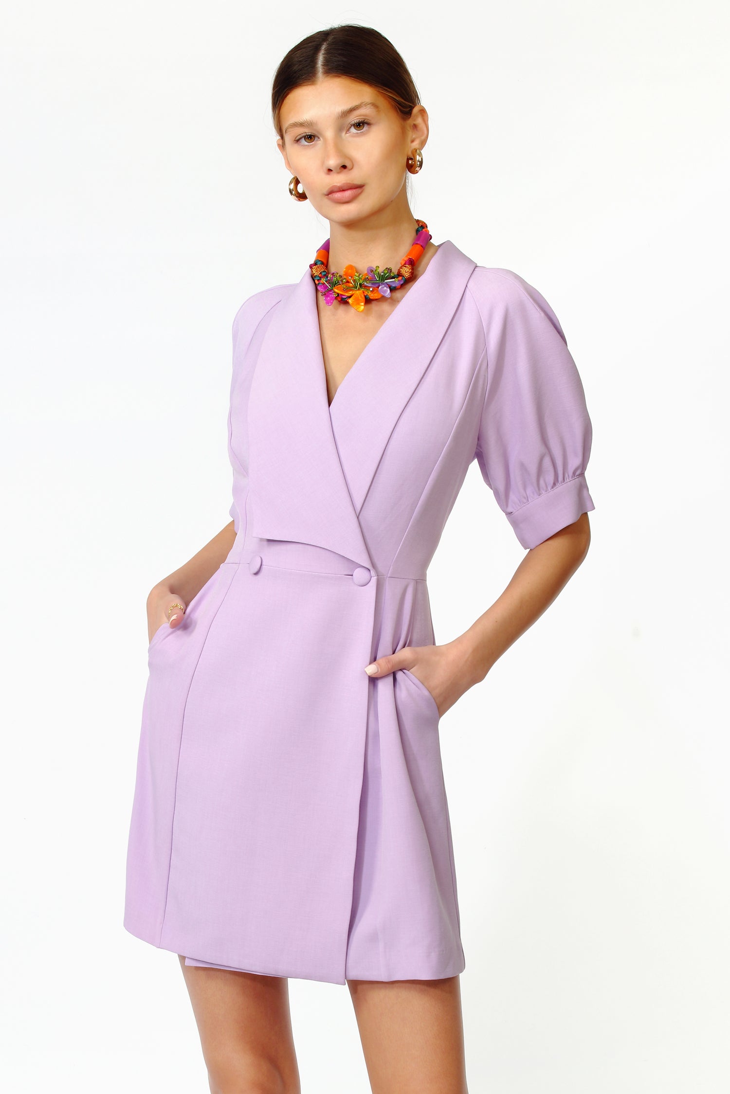 Francesca Puff Sleeve Blazer Dress