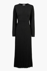 Joanne Pleated Sweater Midi Dress